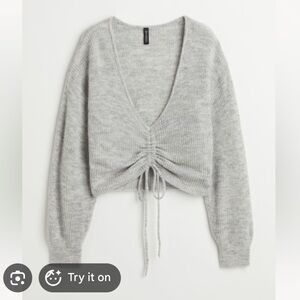 H&M Drawstring Cropped Sweater